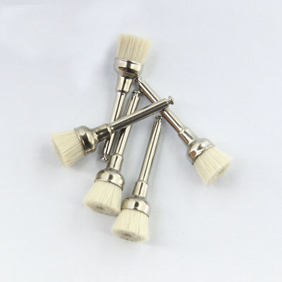 Hygiene Goat Hair Dental Prophy Brush White Color Soft Cup Shape For Polishing Teeth