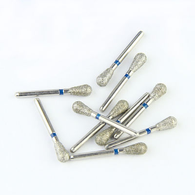 Teeth Cutting Fg Diamond Burs With Electroplated Diamond Grits SS Handle EX Series Pear Shape Head